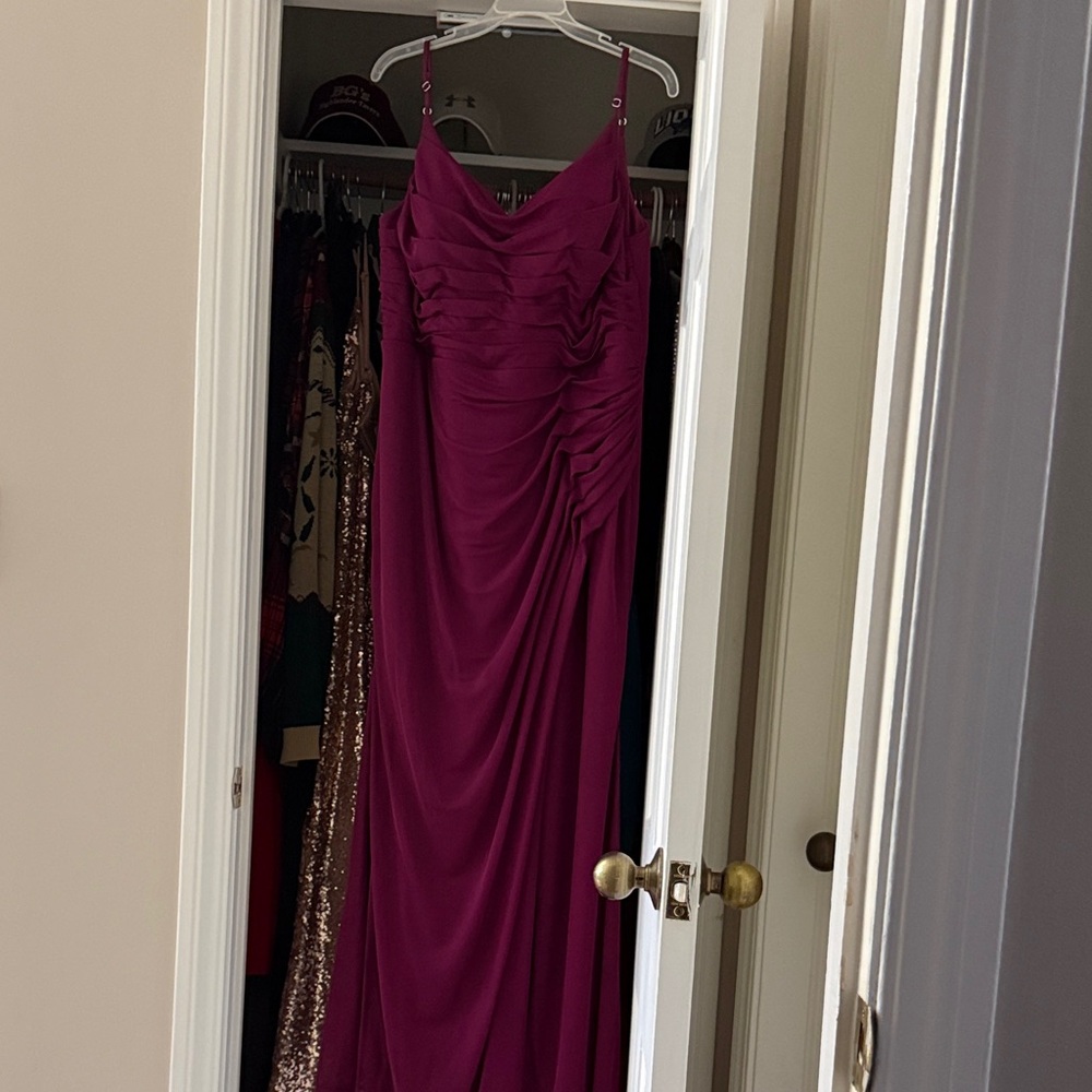 Azazie Deep Magenta Wedding Dress